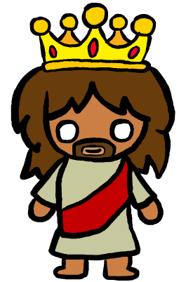 Cartoon image of Christ Jesus the King